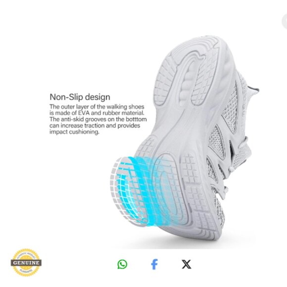 Womens Size 10 Lightweight Sneakers Athletic Casual Running Shoes - Picture 4 of 10